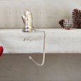 thumbnail image 1 of Clearance Sale!Christmas Stocking Holders For Mantles Set Of 1 Wreath Gloves Gift Bells Stockings Sturdy Stocking Hook For Fireplace Counter Window Decoration,Silver Household Hooks, 1 of 6