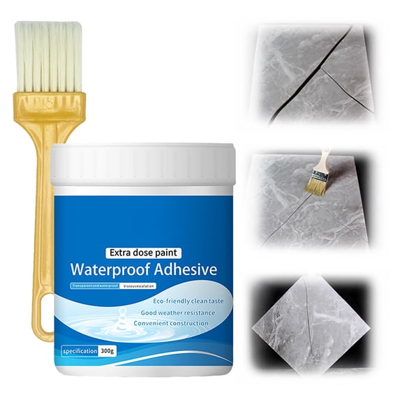 Clearance Sale!Clear Adhesive With Roller Brush Super Strong Anti Leakage Agent Adhesive Coating Agent For Indoor Outdoor 1Ml,Clear Adhesive Mucilage