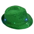 thumbnail image 1 of Clearance Sale! Clearance! Baberdicy Led Sequin Glow Jazz Hat Performance Props Flash Cowboy Hat Green, 1 of 9