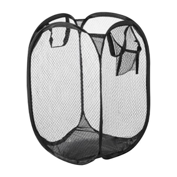 Clearance Sale!Collapsible Mesh Pop Up Laundry Hamper with Wide Opening and Side Pocket – Breathable, Sturdy, Foldable, and Space-Saving for Laundry Clothes and Storage