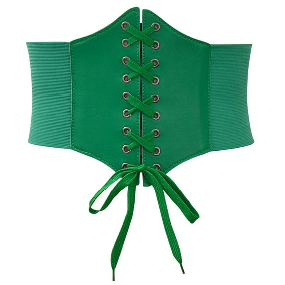 Clearance Sale! Corset Tops for Women Vintage Court Shapewear Bustier Adjustable Corset Waist Belt Lace Up Boned Overbust Corsets Green Xl