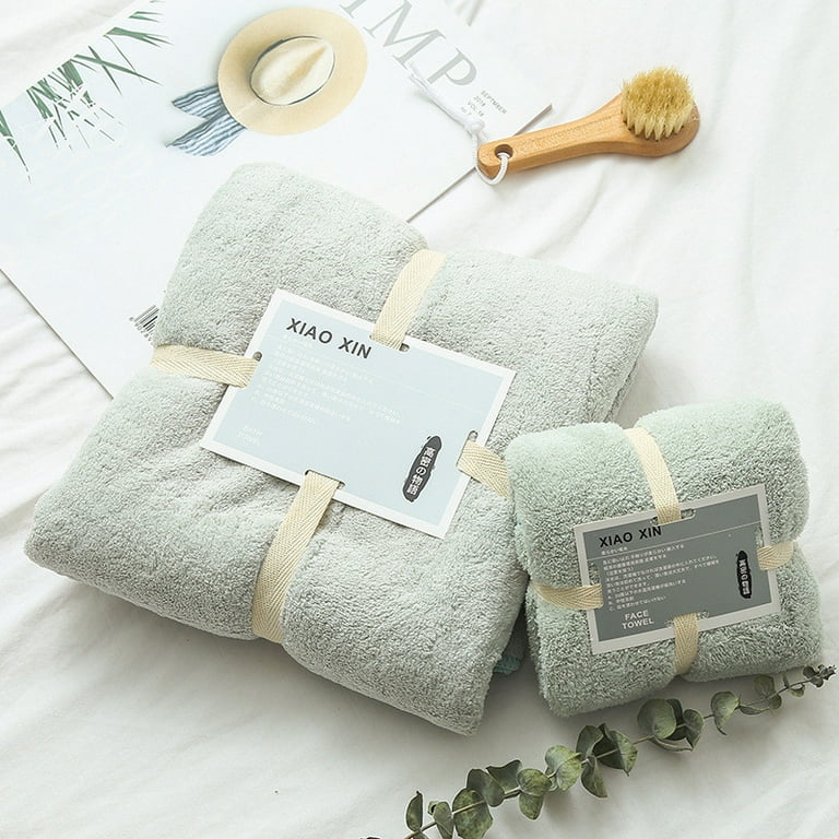 Clearance Sale Cotton 2 In 1 Bath Towel And Face Towel Soft Bath Towels Sets 140 70cm 75 35cm Weekly Deals