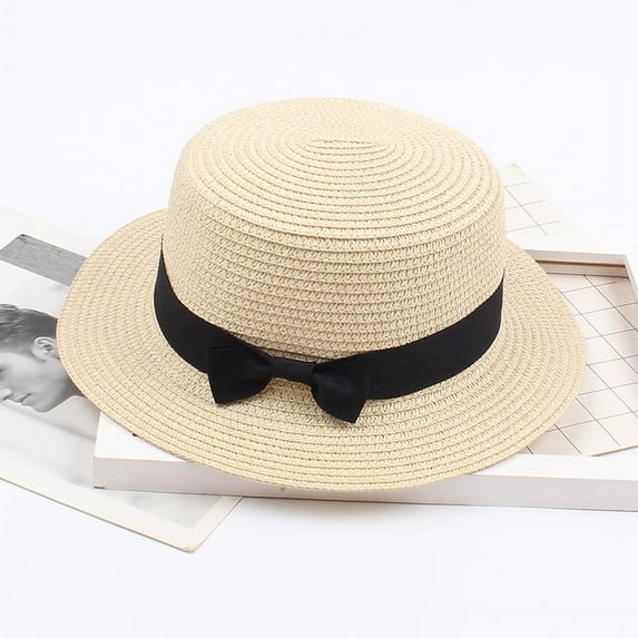 Clearance Sale! Cowboy Hats for Women/Mens Solid Beach Sun Top Hat Summer Hat Ladies Women's Visor Sun Caps Women Hats Beige One Size