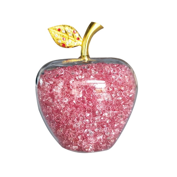 Clearance Sale - Crystal Apple Figurine Artificial Glass Apple-Shaped Paperweight Home Decor, Crystal Apple Figurine Paperweight Ideal Gifts for Wedding Birthday Christmas and Home Decor 3.66 Inch