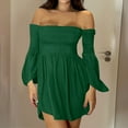 Clearance Sale！Cute Dresses,Fashion Summer Women's Solid Long Sleeve
