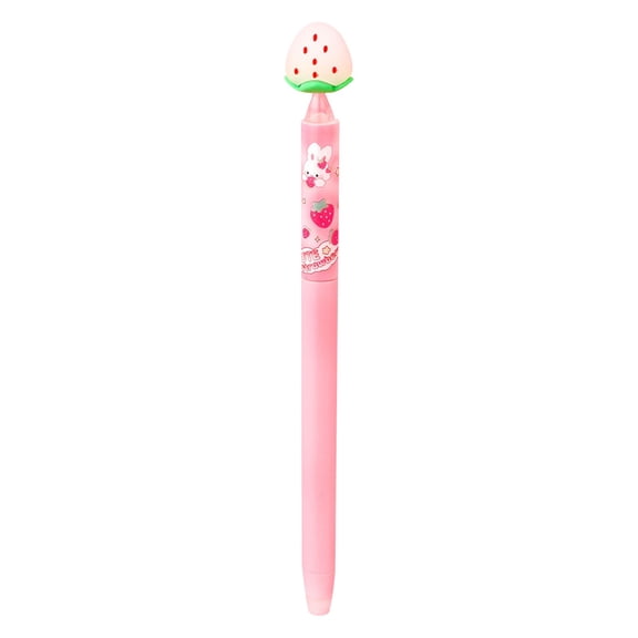 Clearance Sale | Cute Strawberry-Shaped Erasable Gel Pen with 0.5mm Blue Ink, Fun and Practical for Writing and Note-Taking