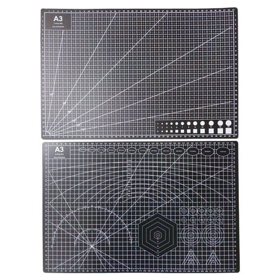 Clearance Sale! Cutting Mat Double Sided 8-Color A3 Cutting Pad In Black Self Healing Mat