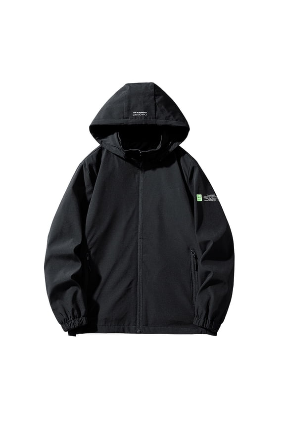 Mens Ski Jackets Zip Up Solid Casual Hooded Windproof Lightweight Snow Jackets Outdoor Mountain Thermal Coat