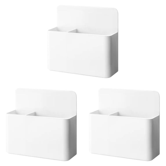Clearance Sale! Desk Organizer 3Pcs Magnetic Chalk Storage Box White Mesh Desk Organizer