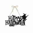 thumbnail image 1 of Clearance Sale | Double-Sided Glitter Pumpkin Bat Door Hanging, Halloween Party Decoration with Hook and Ribbon, 1 of 3