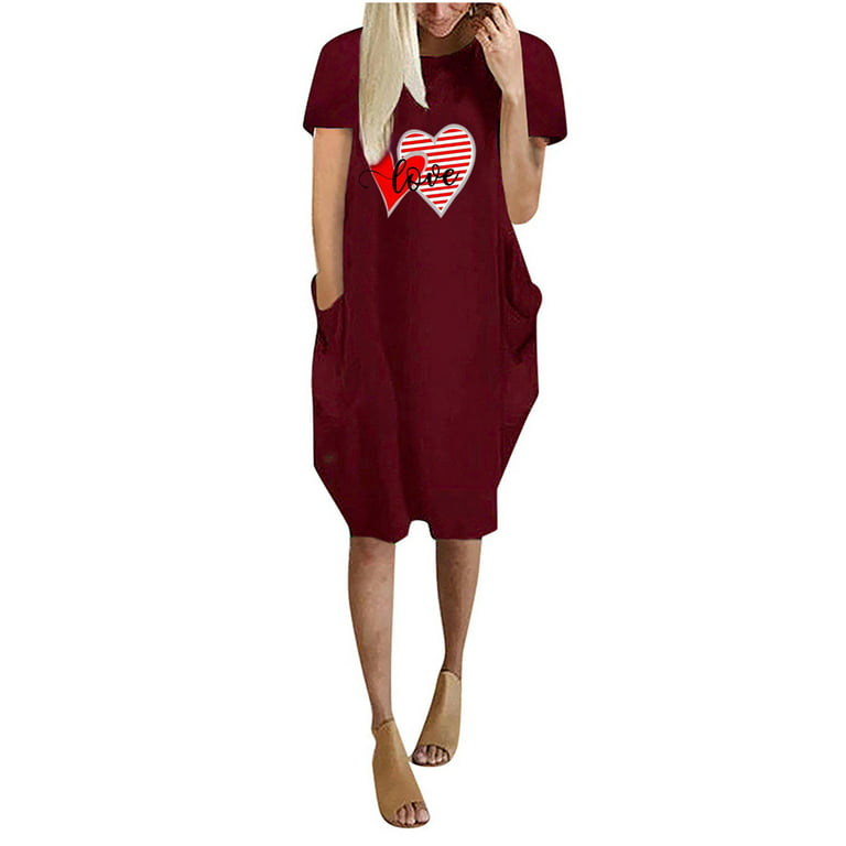 Plus Size Women Party Midi Gown Print Short Sleeve Swing Dress