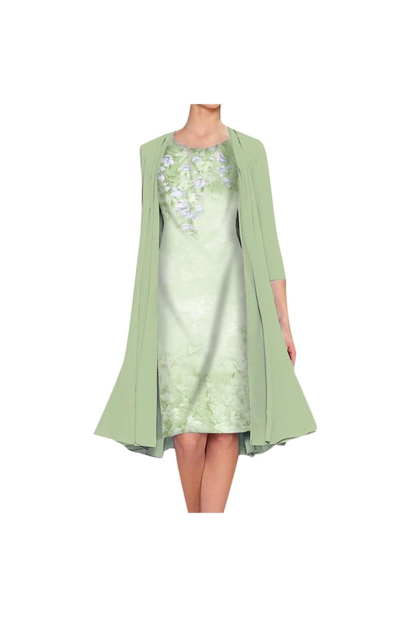 Dresses for Women 2023 Plus Size Short Sleeve Printing Floral Pattern Chiffon Dress Round Neck Mini Slim Fit Casual Formal Elegant Holiday Vacation Homecoming A-Line Flowy Hem Dress