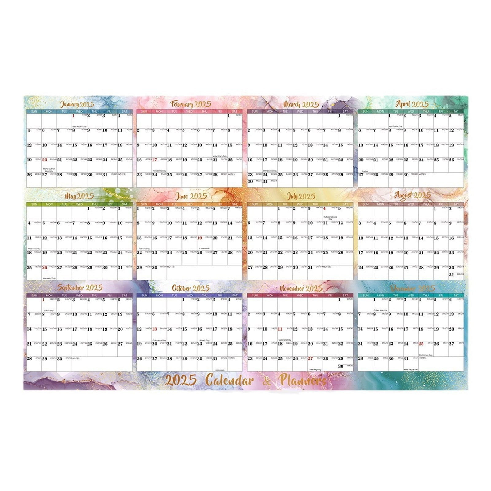 31.5" x 42" 20252026 Wall Calendar Erasable, Wet & Dry Erase Large
