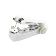 Clearance Sale! Dusknt Office&Craft&Stationery, Sewing Machine, Handheld Sewing Machine Portable Needlework Cordless Mini Hand-Held Clothes Fabrics Sewing Machine, , White