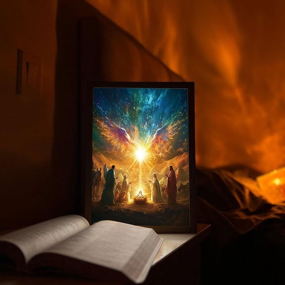 Clearance Sale Easter Decorations for Home, Lamp 4D LED Night Light Light Painting Picture Light Up Illuminated Lamp for Livingroom Bedroom Snap Power Shower Gadgets