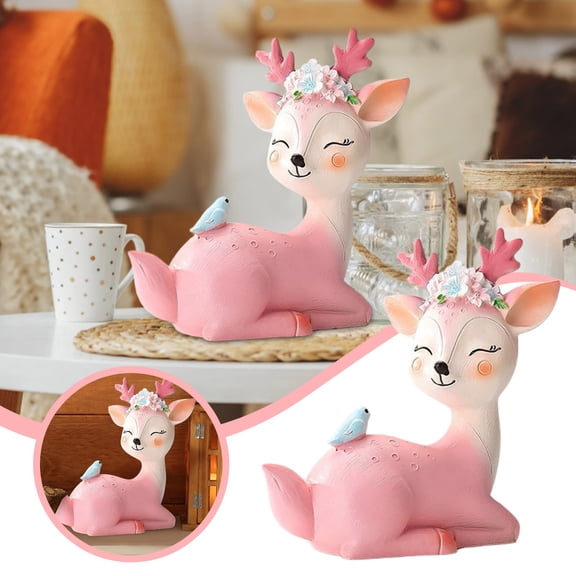 Clearance Sale! Elegant Deer Sculpture Desktop Ornament Hand Carved Animal Figurine Home For Nature Lovers And Collectors Desktop Ornament Practical Home Decor 4.1" X 3.3"