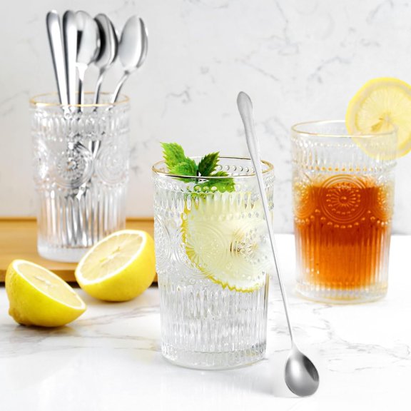 Clearance Sale!Extended 26cm Stainless Steel Ice Mixing Spoon, Oversized Long Handle Scoop for Household Cold Drink Prep