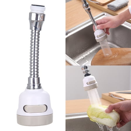Clearance Sale!Faucet Three Speed Pressurized Shower Head Water Spash Proof Household Kitchen Faucet Filter,White Faucet Nozzle