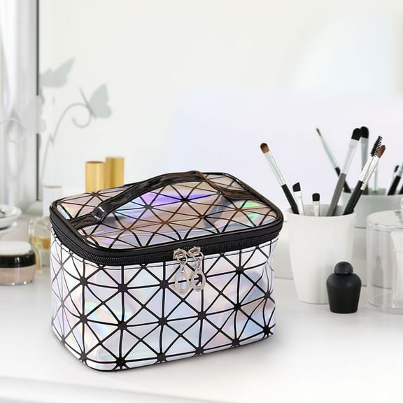 Clearance Sale! Feledorashia Portable Travel Makeup Bag With Large Storage Capacity Cosmetic Storage Box Wash Bag, 7.5"Lx4.7"Wx5.1"H