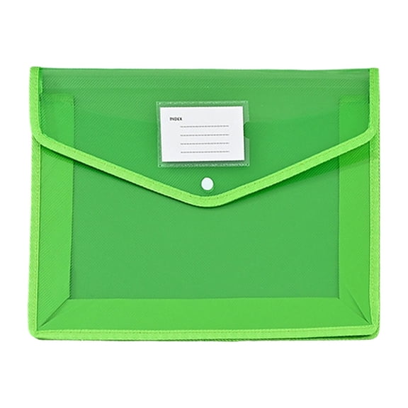 Clearance Sale! File Folders Diagonal Transparent A4 Horizontal Three-Dimensional Document Bag Green Clear Document Storage Bag
