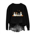 thumbnail image 1 of Clearance Sale,GA WEIHUA Women Halloween Pumpkin Shirts Funny Dog Ghost Graphic Sweatshirt Cute Spooky Season Party Fake Two Piece Sweater Fall Pullover Top 2024 Trendy,Black,M, 1 of 5
