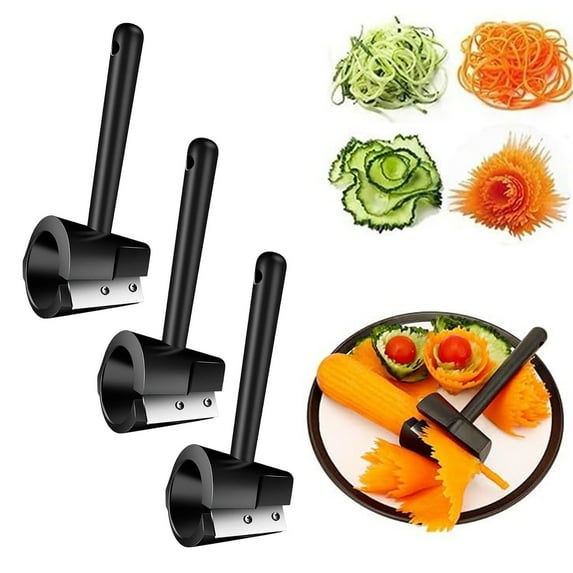 Giyblacko 2 PCS Vegetables Curler 2024 Upgrade Vegetable Slicer Carrot Cucumber Curler And Peeler Multifunctional Vegetable Fruit Slicer Sharpener Vegetable Cutter Gadgets Tool (2)