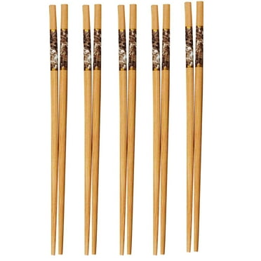 Clearance Sale!Giyblacko 5 Pairs Chopsticks Reusable Chopsticks Set Classic Natural Chopsticks Colorful Print Chopsticks