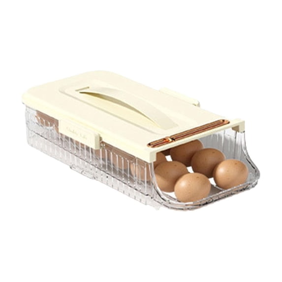 Giyblacko Egg Holder For Fridge Auto Scrolling Egg Holder 4 Floors Egg Oranizer For Refrigerator Large Capacity Egg Container For Refrigerator Space Egg Tray Holder 48 Eggs Storage