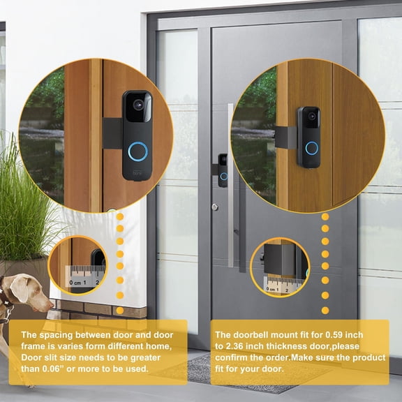 Giyblacko New Custom Doorbell Mount No Drill Anti Fixed Door Clamp Metal Bracket Suitable For Various Door Types Sturdy And Easy Installation.