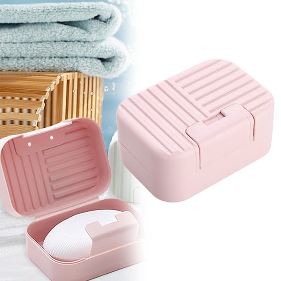 Clearance Rack under $1,Portable Travel Soap Box Holder Plastic Soap Case Dish Container With Leachate Sponge For Bathroom Outdoor Hiking Camping Gym