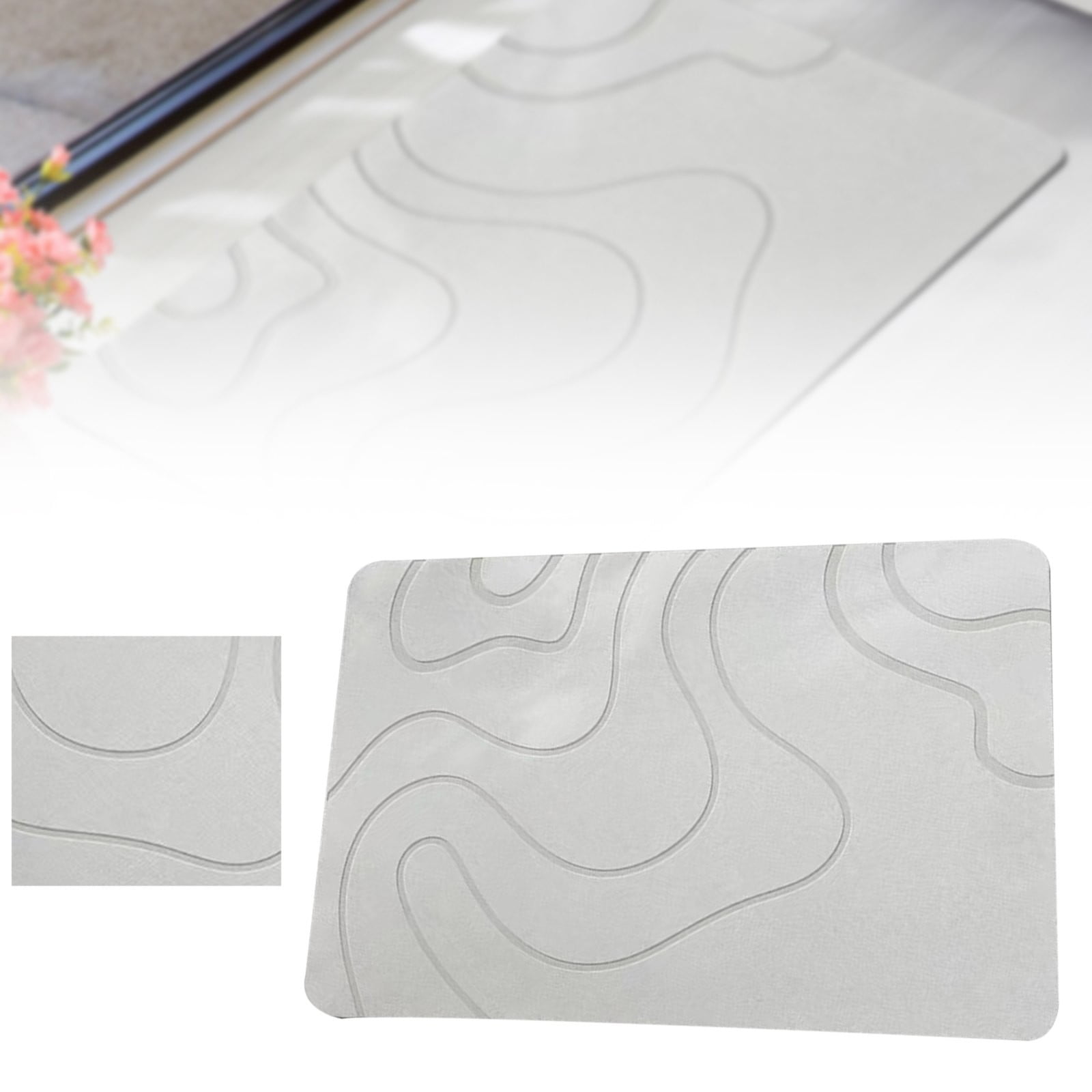 Giyblacko Stone Bath Mat Diatomaceous Earth Bath Mat Super Absorbent Non Slip Diatomite Stone Bath Mats For Bathroom Quick Drying Stone Shower Mat