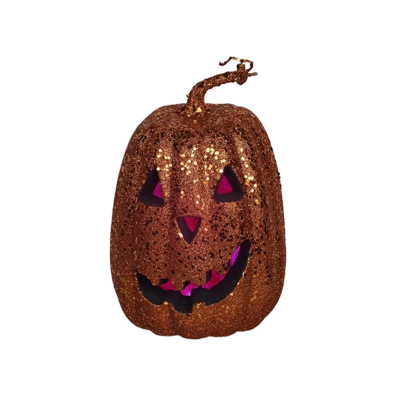 Clearance Sale | Glittering Colorful Pumpkin Night Light, Plastic Halloween Tabletop Decor for Indoor Outdoor Parties