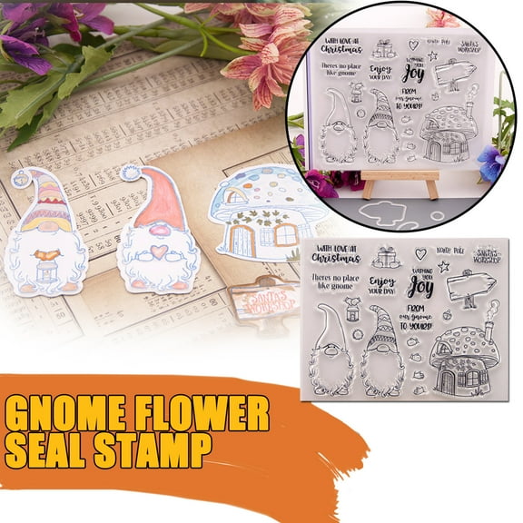 Clearance Sale!Gnome Of Decor Made Seal Material Diy Silicone Scrapbooking Flower Artscrafts Sewing, Notebook For Recording