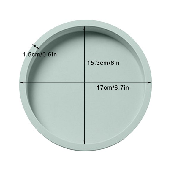Clearance Sale!Green 6-Inch Round Layer Cake Baking Pan, No Extra Cutting Required, Oven-Safe Pastry Tray