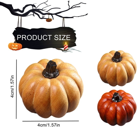 Clearance Sale | Hand-Carved Sandalwood Pumpkin Decoration with Handle, Wooden Tea Table and Car Accessory, Golden Sandalwood