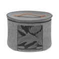 thumbnail image 1 of Clearance Sale - Hat Storage Box Portable Felt Organizer Bucket Foldable Large Capacity Round Travel Hat Container with Dust Proof Lid, Stuffed Animal Toys and Clothes Storage Bin Bag, 1 of 4