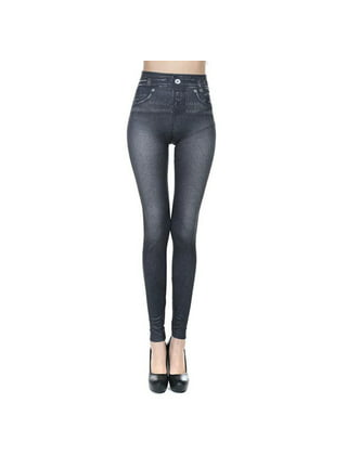 Frehsky leggings for women Women's Denim Print Jeans Look Like