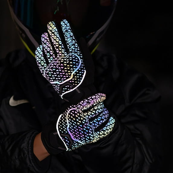 Clearance Sale!Highly Reflective Motorcycle Gloves Womens Riding Gloves Motorcycle Cushioned Tpu Casing Summer,Gray Hand Protection Equipment 25*20*6