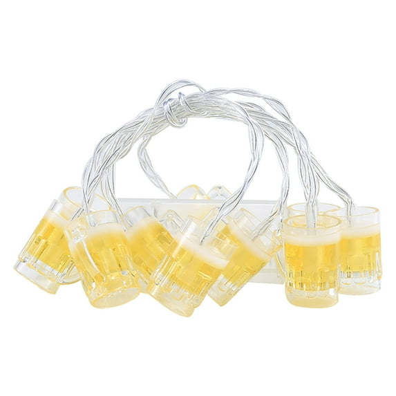 Clearance Sale Holiday Party Led Beer Mug Lights, Small Hanging String Lights for St. Patrick’S Day, Indoor Irish Beer Mug Led Lights for Party and Home Decoration St Patricks Day Decorations