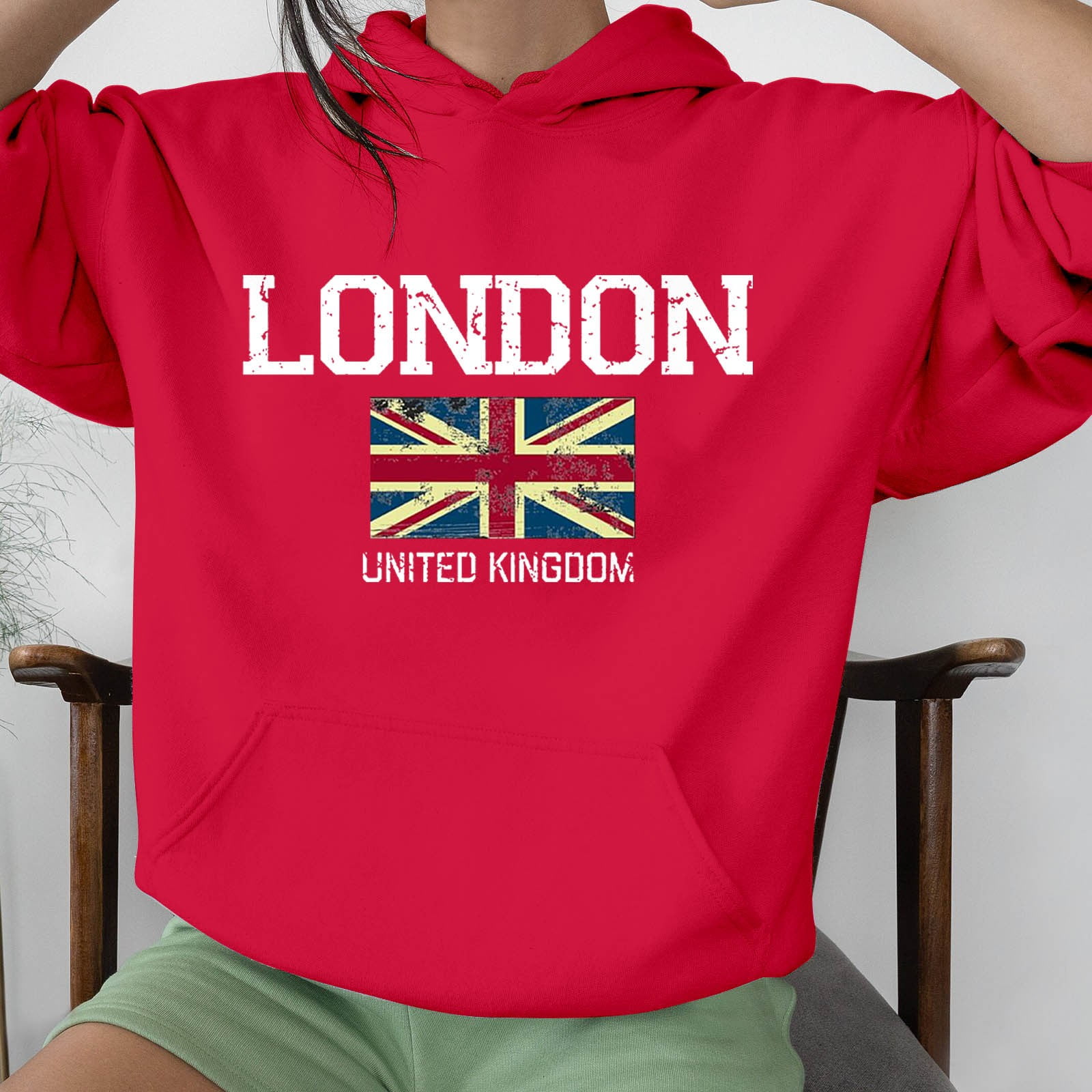 Clearance Sale! Hoodies for Women Women's Long Sleeved London United