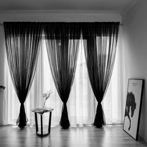 Clearance! Ikeay Party Decor,1 Leaves Voile Panel Window Fabric Tulle Curtain Drape Sheer Home Textiles