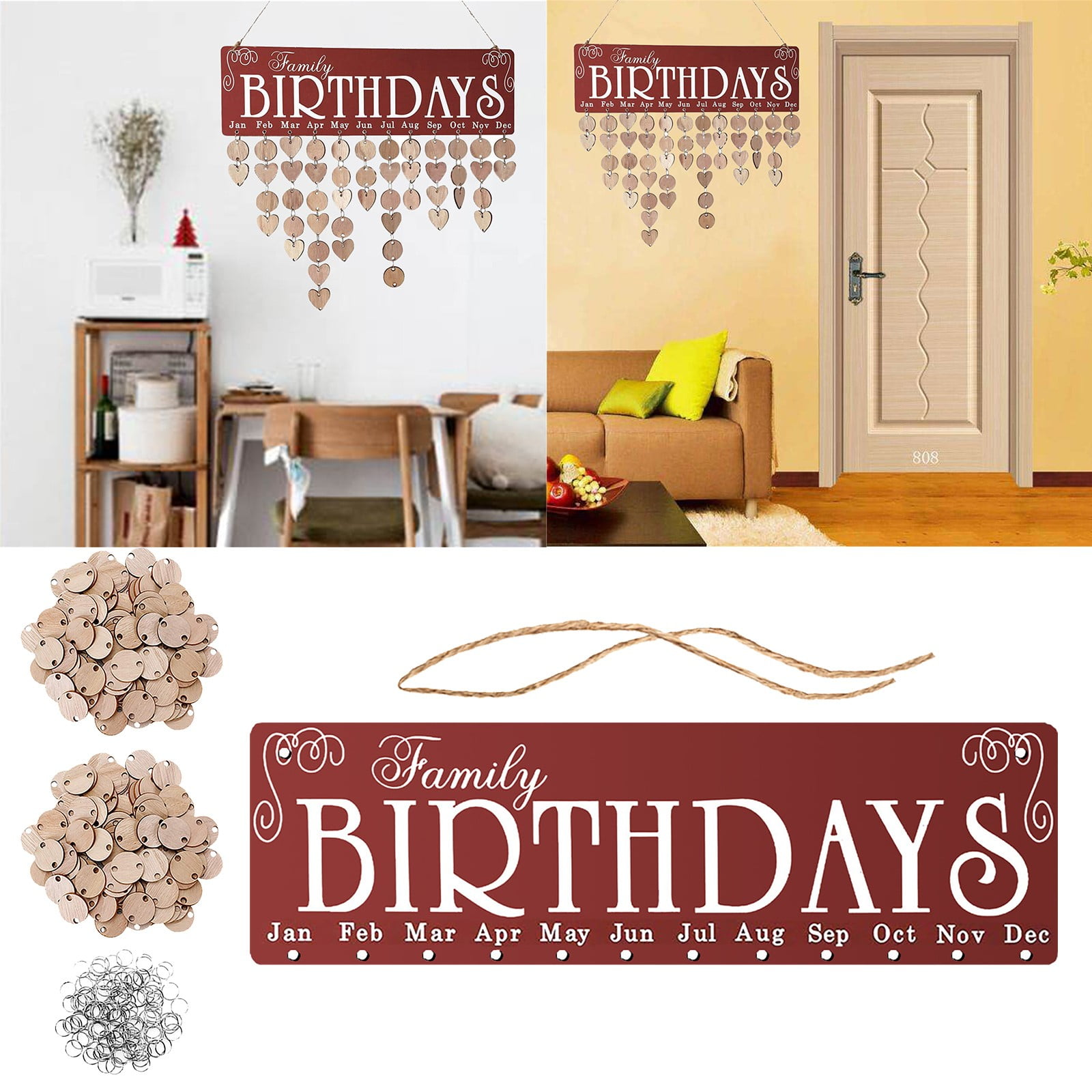 Clearance Sale! Ikeay Pendant Decoration,Family Birthday Board Reminder