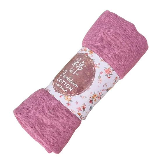 Clearance Sale! Large Breathable Cotton Scarf for Women Muslim Headwear Neck Wrap Shawl Rose Gold