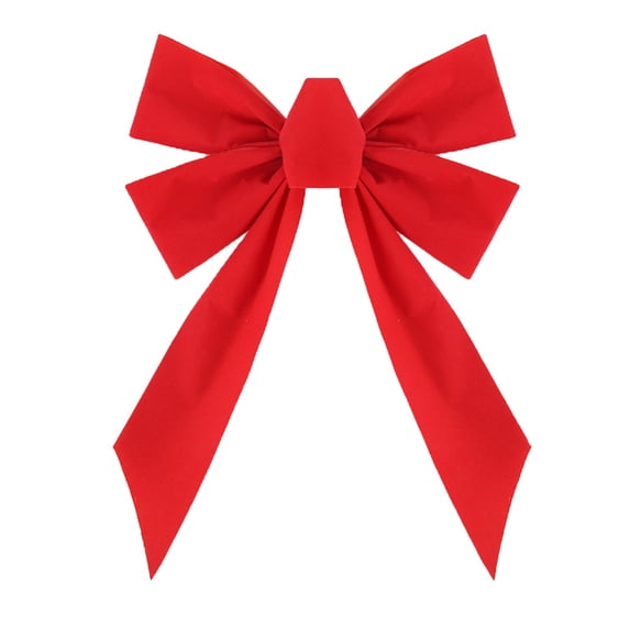 Clearance Sale | Large Christmas Bow Red Velvet Golden Edged Wreath Bow for Tree Home