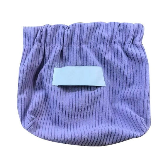 Clearance Sale! Leott Corduroy Elastic Hair Tie Organizer Corduroy Lipstick Bag Portable Travel Corduroy Elastic Storage Bag Hair Accessories Organizer Large Capacity Storage Bag, Storage Bag Purple