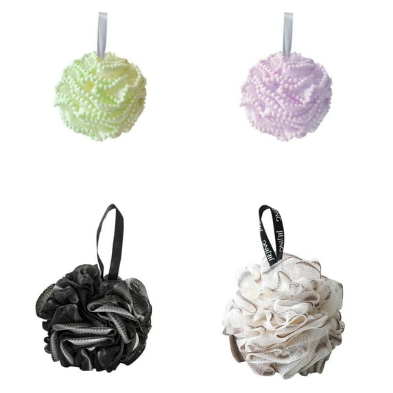 Clearance Sale - Loofahs for Men and Women 75g, Bath Sponge Shower Loofahs, Exfoliating Back Bath Sponge Shower Scrubber for Body, Luffa for Men Kids Women,Assorted Color Large 4 Pack