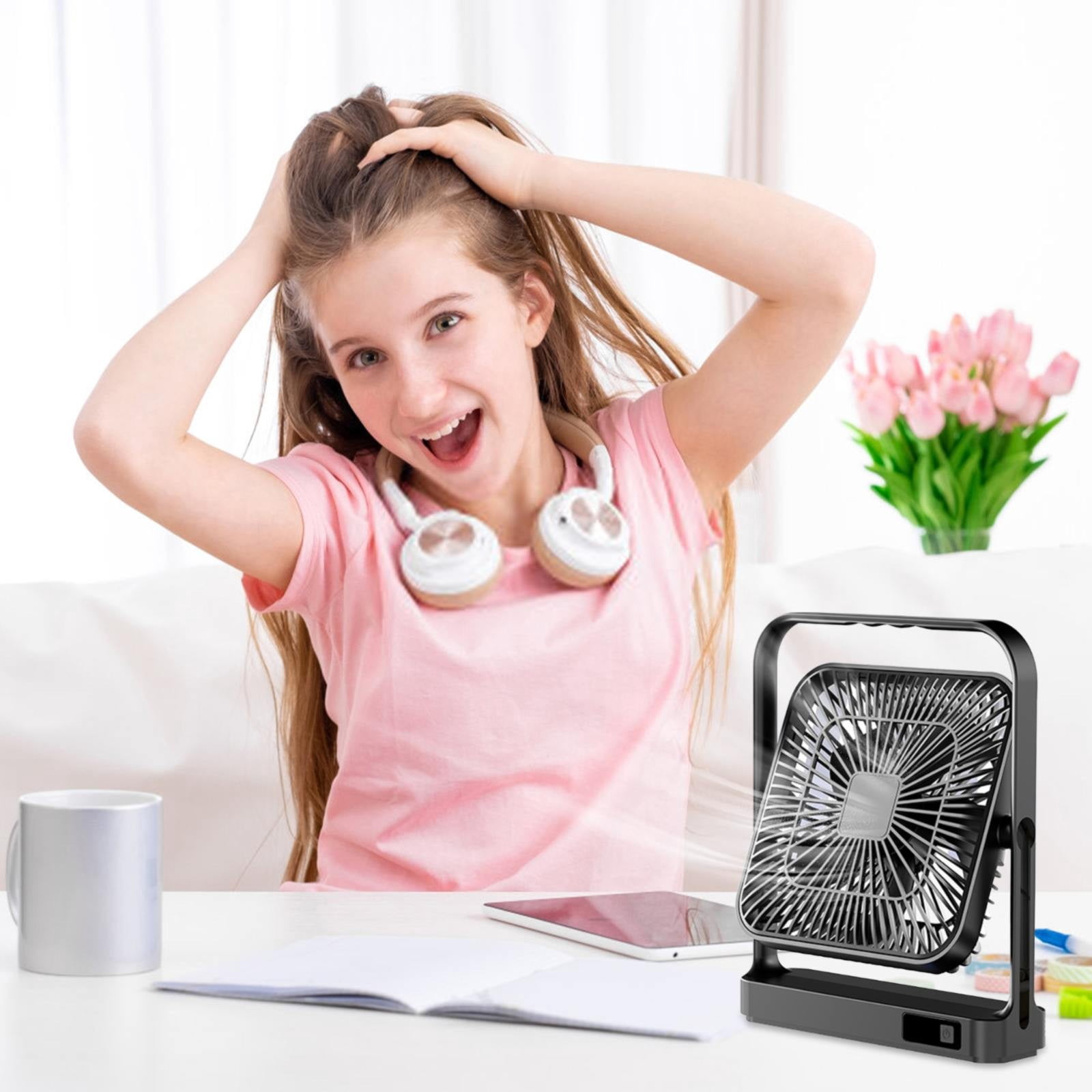 Clearance Sale! Lssam Fan Fan For Bedroom Air Ventilador Portable Personal Fan With 120 Speeds ABS Material Suitable For Indoor Use And Complimentary Personal Fan Portable And Rechargeable
