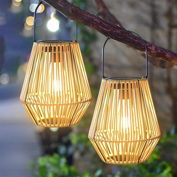 Clearance Sale! Lssam Garden Lamp Outdoor Solar Lamp Solar For Outdoor Solar Rattan Solar Lamps For Outdoor Garden IP65 Solar Lights Hanging Solar Garden Lights For Outdoor Garden Balcony Outdoor