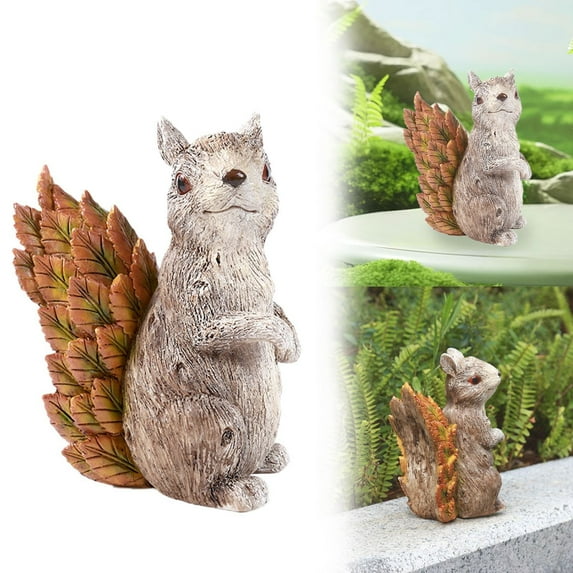 Clearance Sale! Lssam Garden Statue Garden Sculptures Outdoor Statues Squirrel Garden Statue Outdoor Decoration Resin Statue Decoration Suitable For Courtyard Terrace Porch Etc