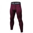 thumbnail image 1 of Clearance Sale!Men's Compression Pants Baselayer Dry Sports Tights Leggings Wine Red XL, 1 of 6